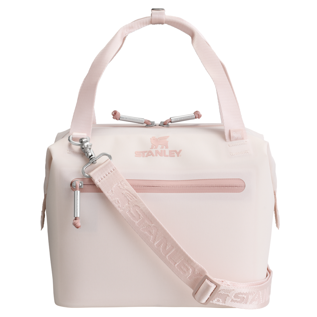 Leak-Proof Insulated The All Day Julienne Mini Cooler D052R - Julienne Series Portable Picnic Chiller Tote - Rose Quartz