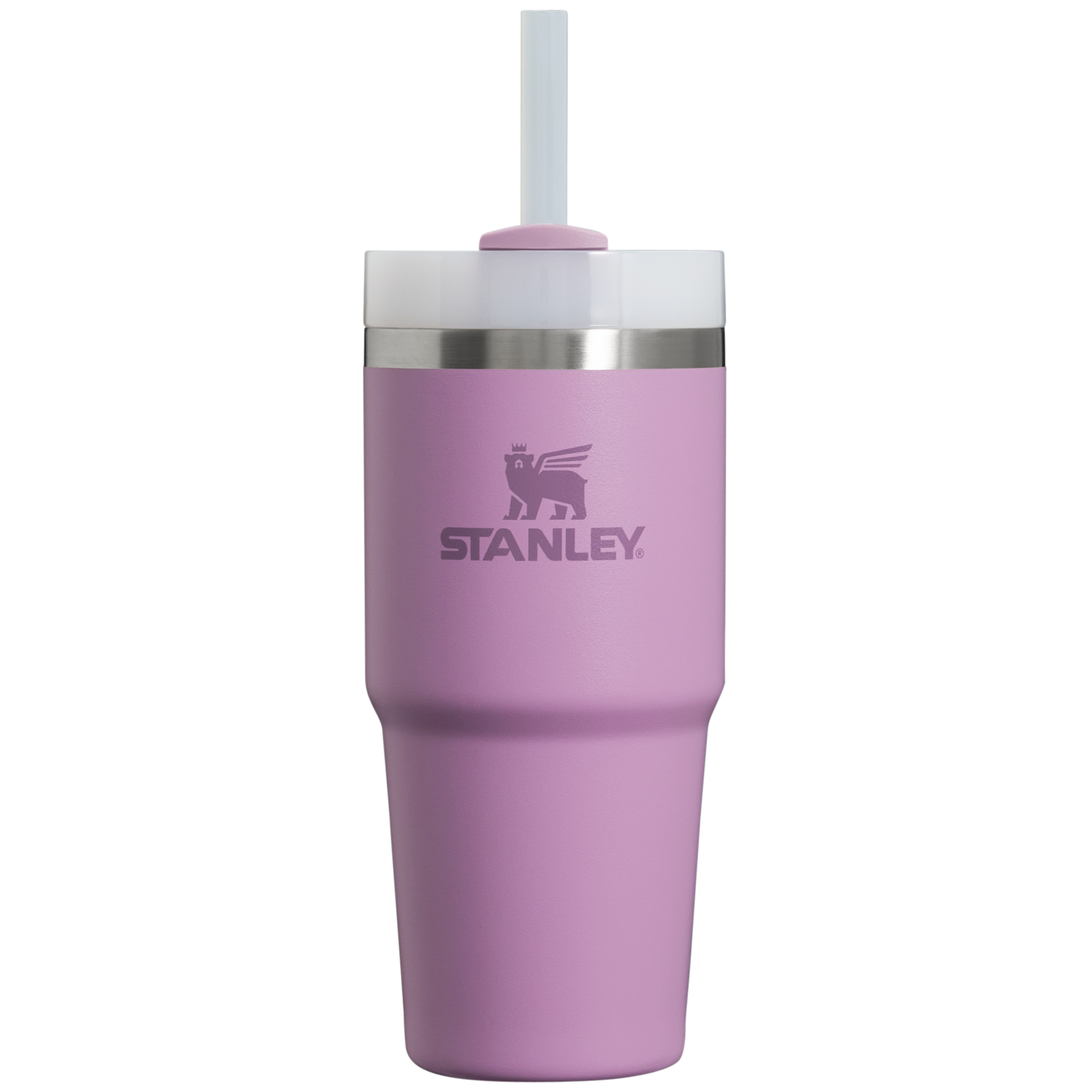 Splash-Resistant FlowState The Quencher H2.0 Flowstate Tumbler  | Stanley Create D329E - Premium Stainless Steel Straw Cup for All-Day Hydration - Lilac