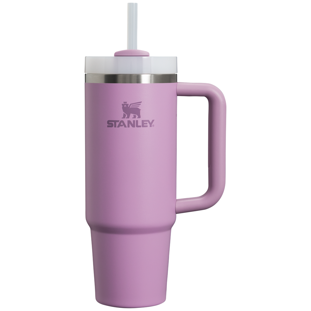 Splash-Resistant FlowState The Quencher H2.0 Flowstate Tumbler | Stanley Create D331C - Double-Wall Vacuum Insulated Travel Tumbler with Straw Detail