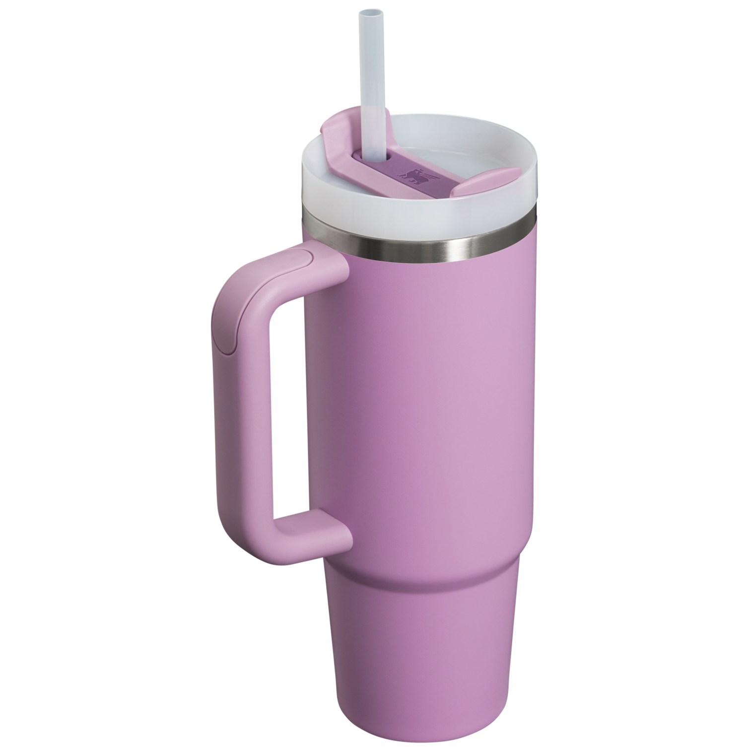 Splash-Resistant FlowState The Quencher H2.0 Flowstate Tumbler | Stanley Create D331C - Double-Wall Vacuum Insulated Travel Tumbler with Straw Detail