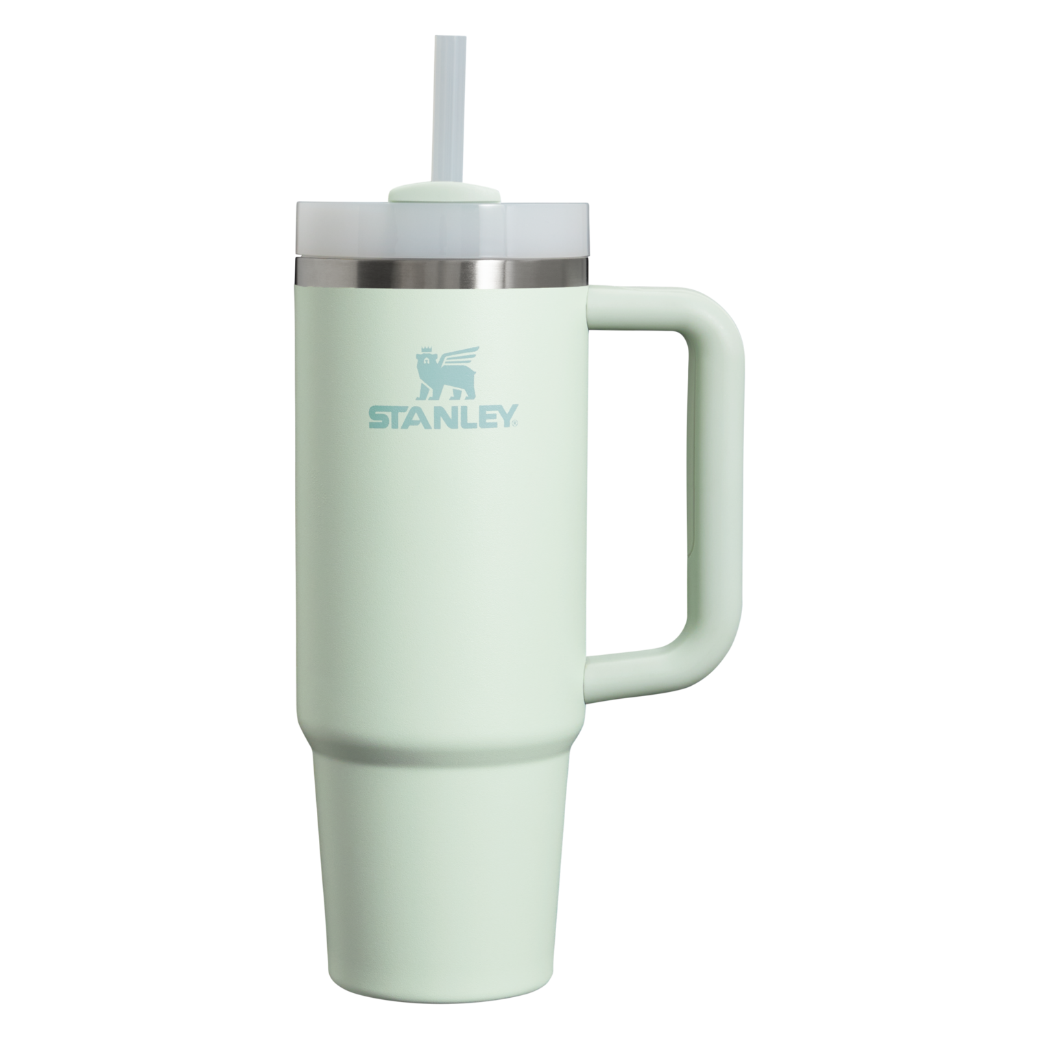 Splash-Resistant FlowState The Quencher H2.0 Flowstate Tumbler | Stanley Create D331C - Double-Wall Vacuum Insulated Travel Tumbler with Straw Detail
