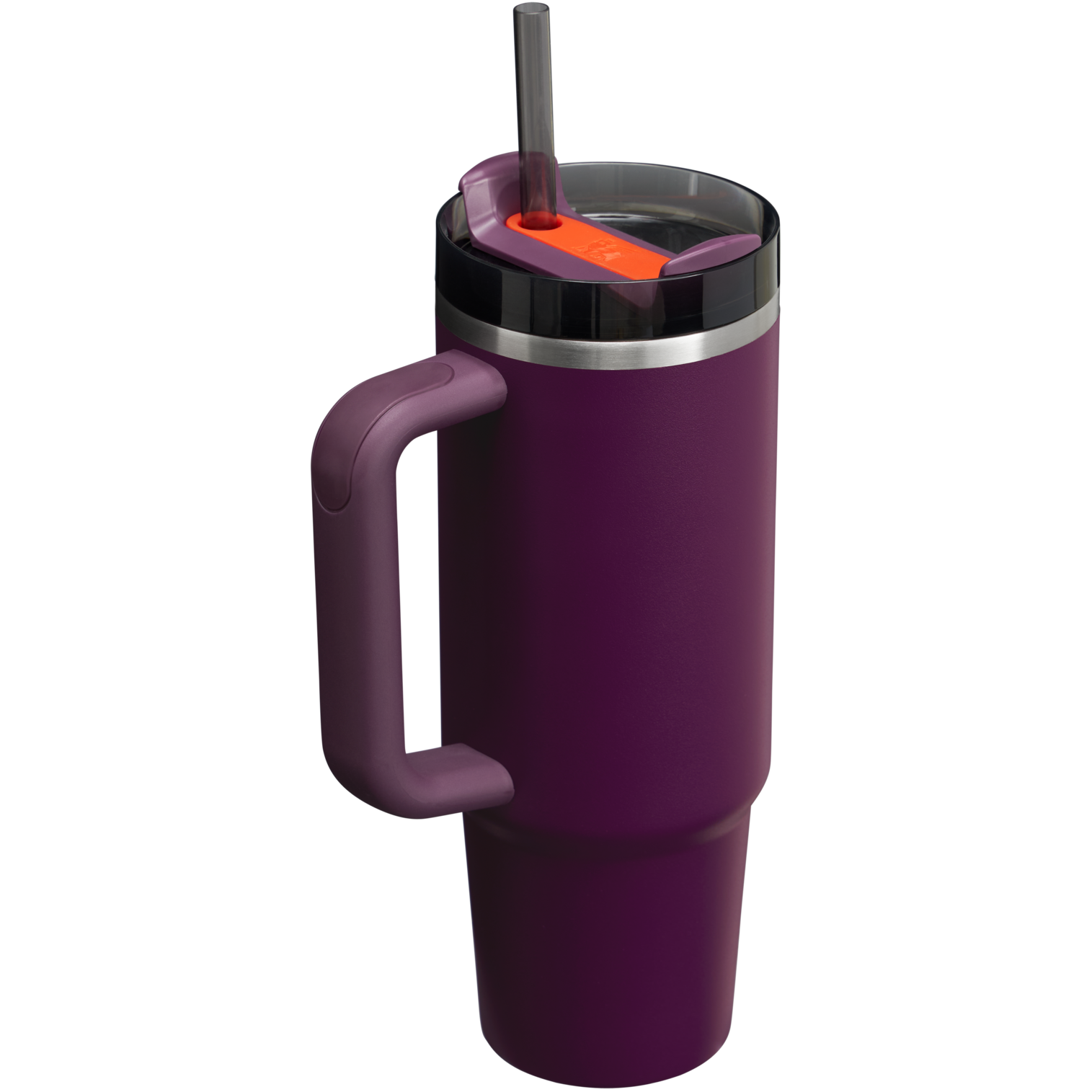 Splash-Resistant FlowState The Quencher H2.0 Flowstate Tumbler | Stanley Create D331C - Double-Wall Vacuum Insulated Travel Tumbler with Straw Detail