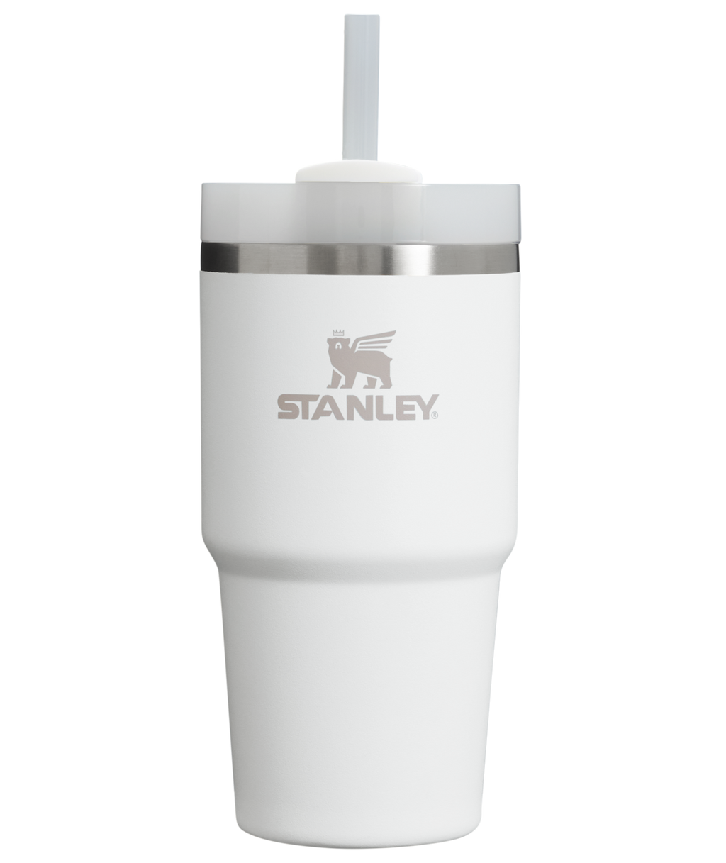 Splash-Resistant FlowState The Quencher H2.0 Flowstate Tumbler  | Stanley Create D329E - Premium Stainless Steel Straw Cup for All-Day Hydration - Frost