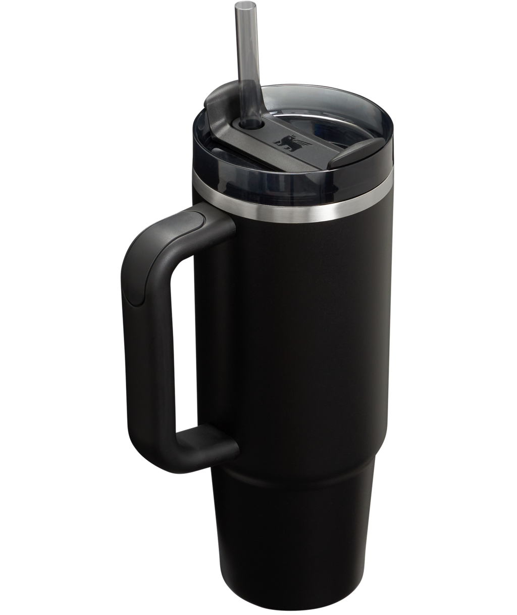 Splash-Resistant FlowState The Quencher H2.0 Flowstate Tumbler | Stanley Create D331C - Double-Wall Vacuum Insulated Travel Tumbler with Straw Detail