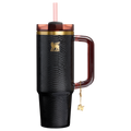 Car-Cup Friendly The Quencher Luxe H2.0 Flowstate Tumbler D171F - FlowState 3-Position Lid Insulated Travel Mug - Black Snakeskin