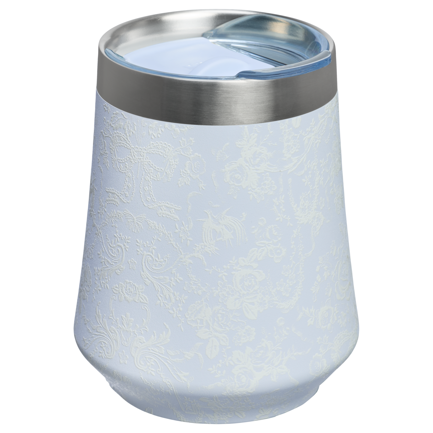 Premium Matte Stanley 1913 x LoveShackFancy Holiday Reserve Wine Tumbler D367F - Shatterproof Flavor-Preserving Cocktail Tumbler with Lid Detail
