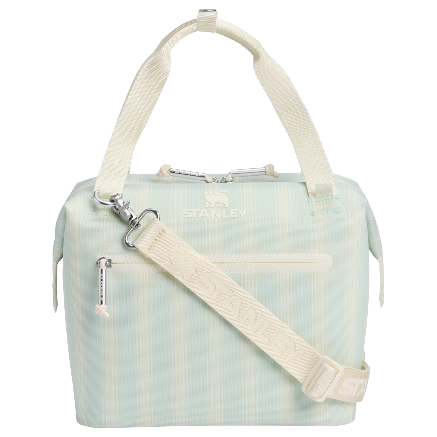 Ice-Retention The All Day Julienne Mini Cooler D349V - Heavy-Duty Ice-Retention Food & Beverage Carrier - Mist Picnic Stripe