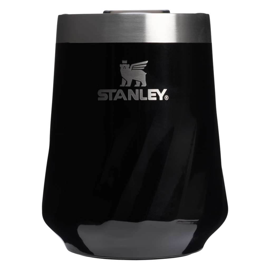 Premium Matte The Textured Reserve Wine Tumbler D141Z - Shatterproof Flavor-Preserving Cocktail Tumbler with Lid - Black Gloss