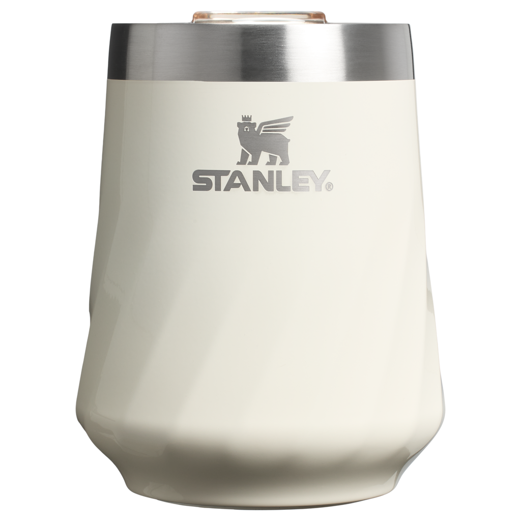 Premium Matte The Textured Reserve Wine Tumbler D141Z - Shatterproof Flavor-Preserving Cocktail Tumbler with Lid - Cream Gloss