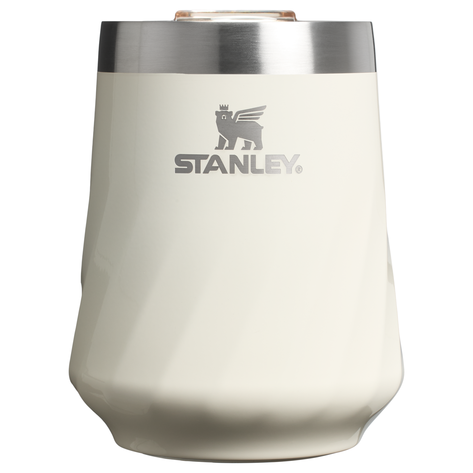 Premium Matte The Textured Reserve Wine Tumbler D141Z - Shatterproof Flavor-Preserving Cocktail Tumbler with Lid - Cream Gloss