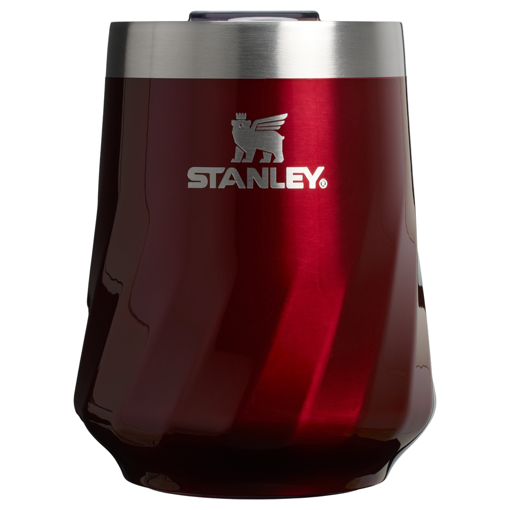 Premium Matte The Textured Reserve Wine Tumbler D141Z - Shatterproof Flavor-Preserving Cocktail Tumbler with Lid - Garnet Shine