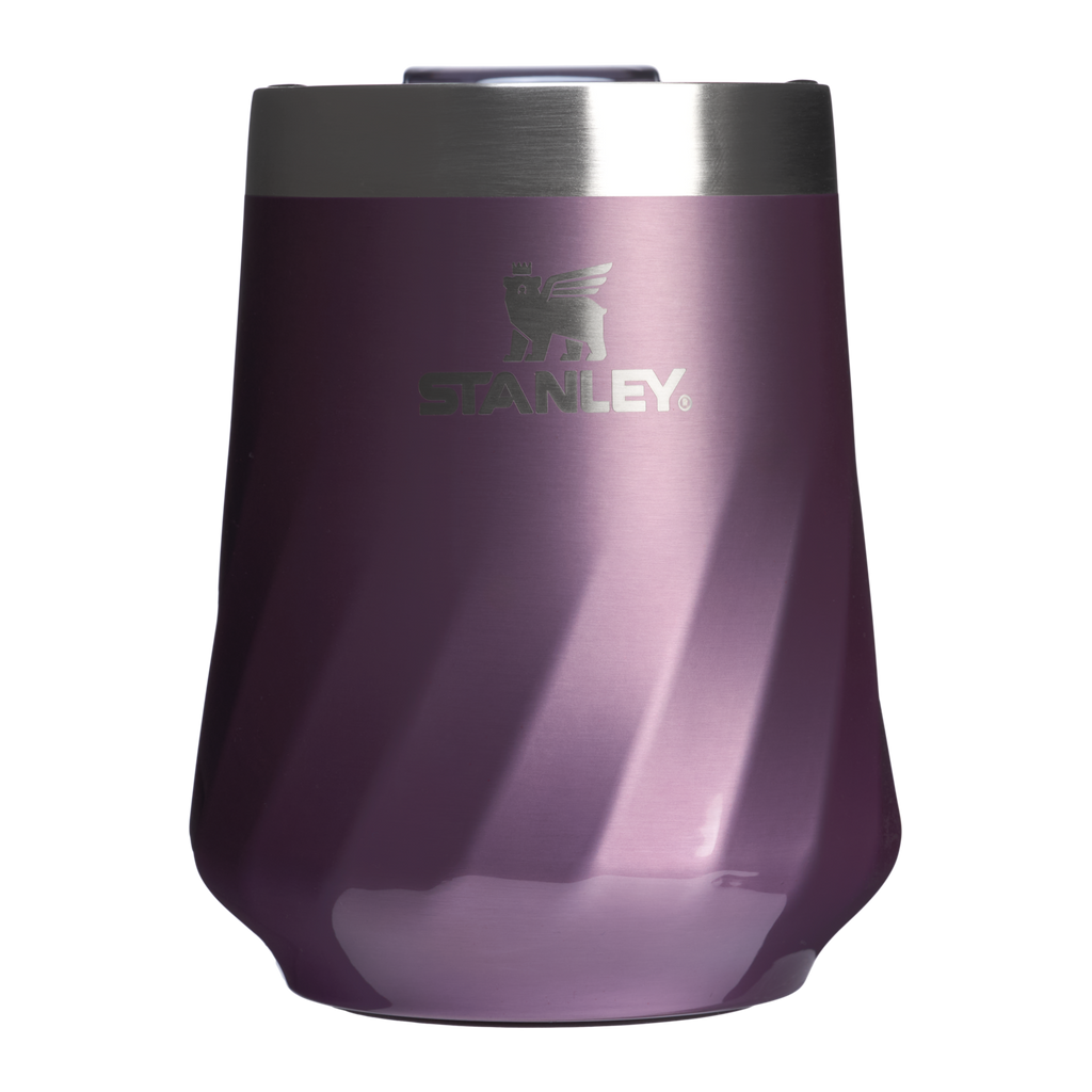 Premium Matte The Textured Reserve Wine Tumbler D141Z - Shatterproof Flavor-Preserving Cocktail Tumbler with Lid - Wisteria Shine