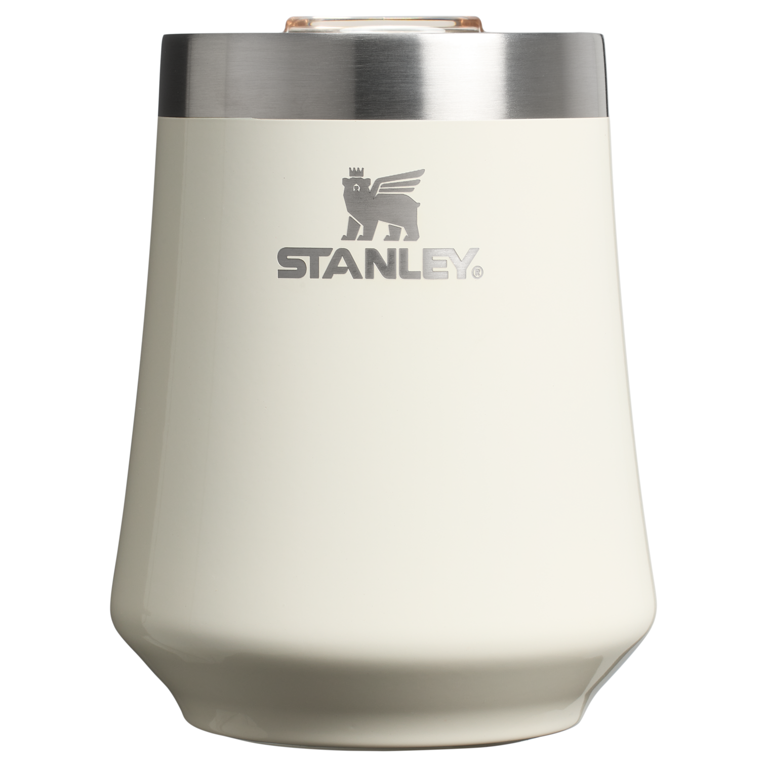Vacuum Insulated Wine The Reserve Wine Tumbler D125V - Elegant Stemless Vacuum Insulated Wine Tumbler - Cream Gloss