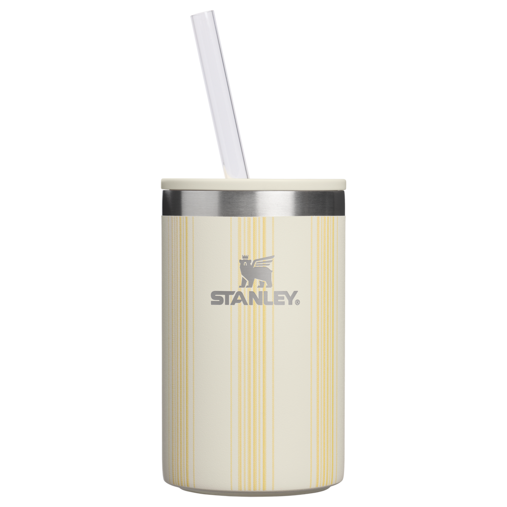 Heavy-Duty Tote The Everyday Can Cooler Cup D353P - Compact All-Weather Soft-Sided Cooler Backpack - Cream Picnic Stripe
