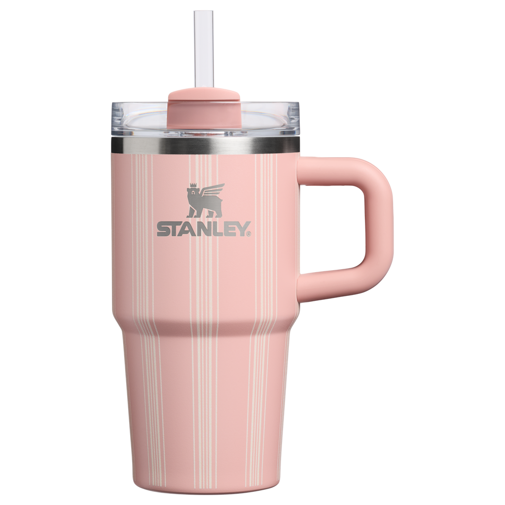 Car-Cup Friendly The Quencher H2.0 Flowstate Tumbler D344H - Double-Wall Vacuum Insulated Travel Tumbler with Straw - Peach Rose Picnic Stripe