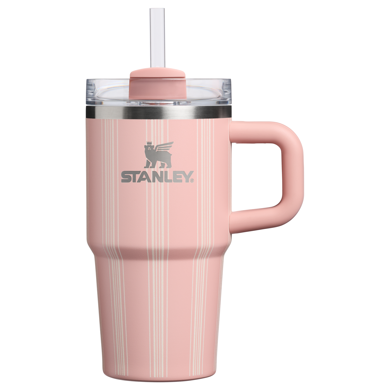 Car-Cup Friendly The Quencher H2.0 Flowstate Tumbler D344H - Double-Wall Vacuum Insulated Travel Tumbler with Straw - Peach Rose Picnic Stripe