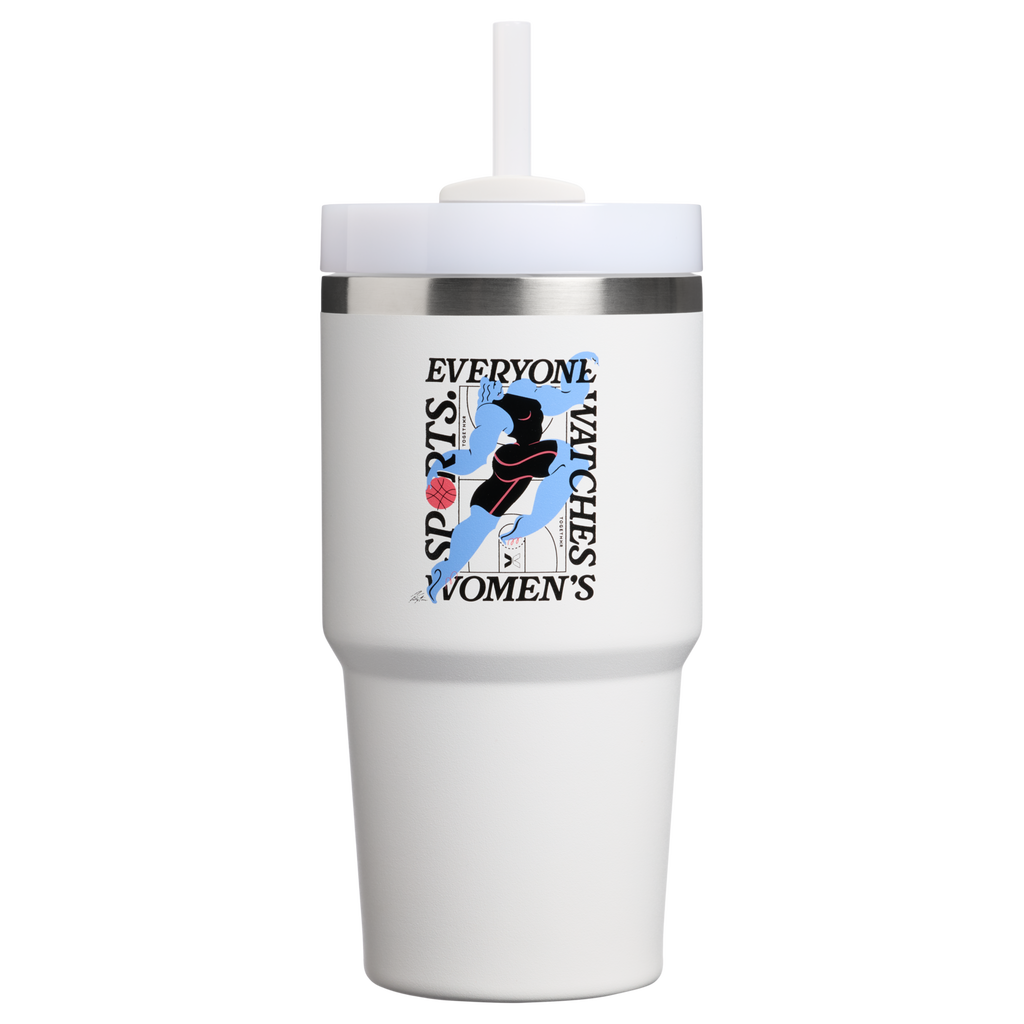 Insulated Travel The Quencher H2.0 Flowstate Tumbler D341T - 40oz Large Capacity Car-Cup Friendly Quencher - Tournament White