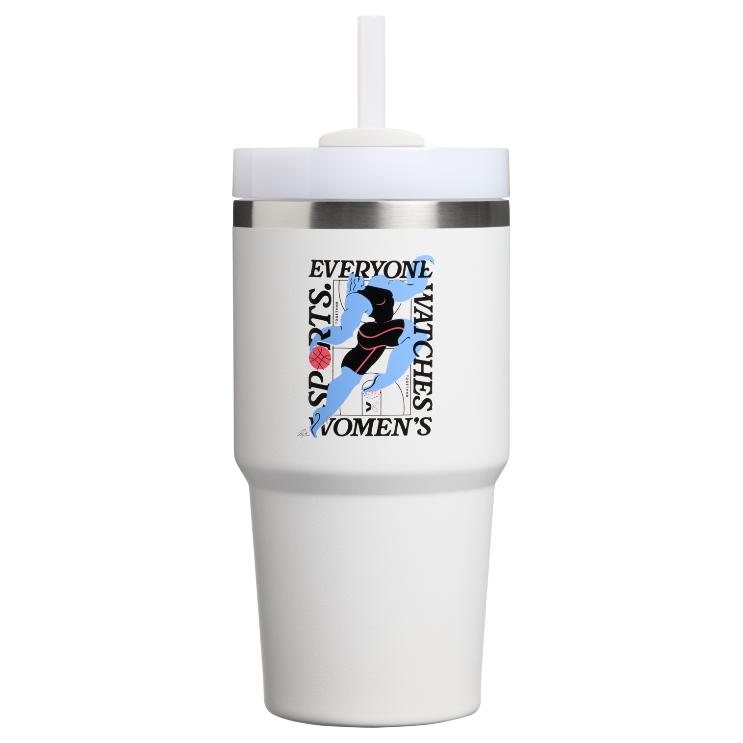 Insulated Travel The Quencher H2.0 Flowstate Tumbler D341T - 40oz Large Capacity Car-Cup Friendly Quencher - Tournament White