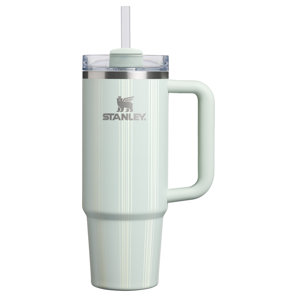 Insulated Travel The Quencher H2.0 Flowstate Tumbler D343V - FlowState 3-Position Lid Insulated Travel Mug - Mist Picnic Stripe