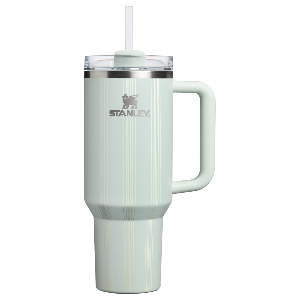 Large Capacity The Quencher H2.0 Flowstate Tumbler D342C - Double-Wall Vacuum Insulated Travel Tumbler with Straw - Mist Picnic Stripe