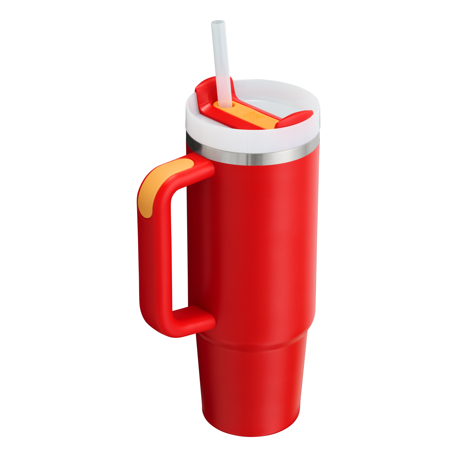 Splash-Resistant FlowState The Quencher H2.0 Flowstate Tumbler | Stanley Create D331C - Double-Wall Vacuum Insulated Travel Tumbler with Straw Detail