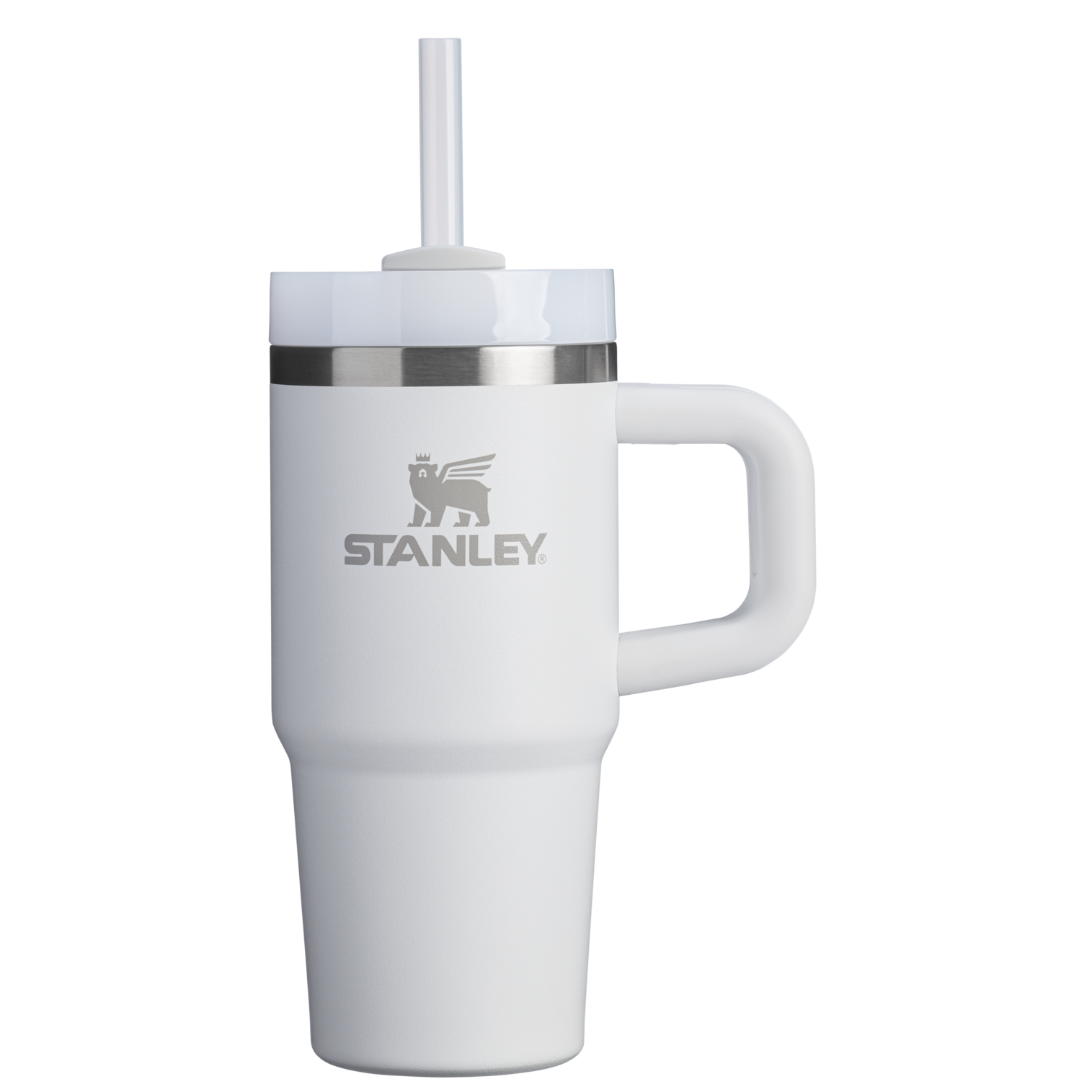 Insulated Travel The Quencher H2.O Flowstate Tumbler | Stanley Create D291F - Double-Wall Vacuum Insulated Travel Tumbler with Straw - Frost