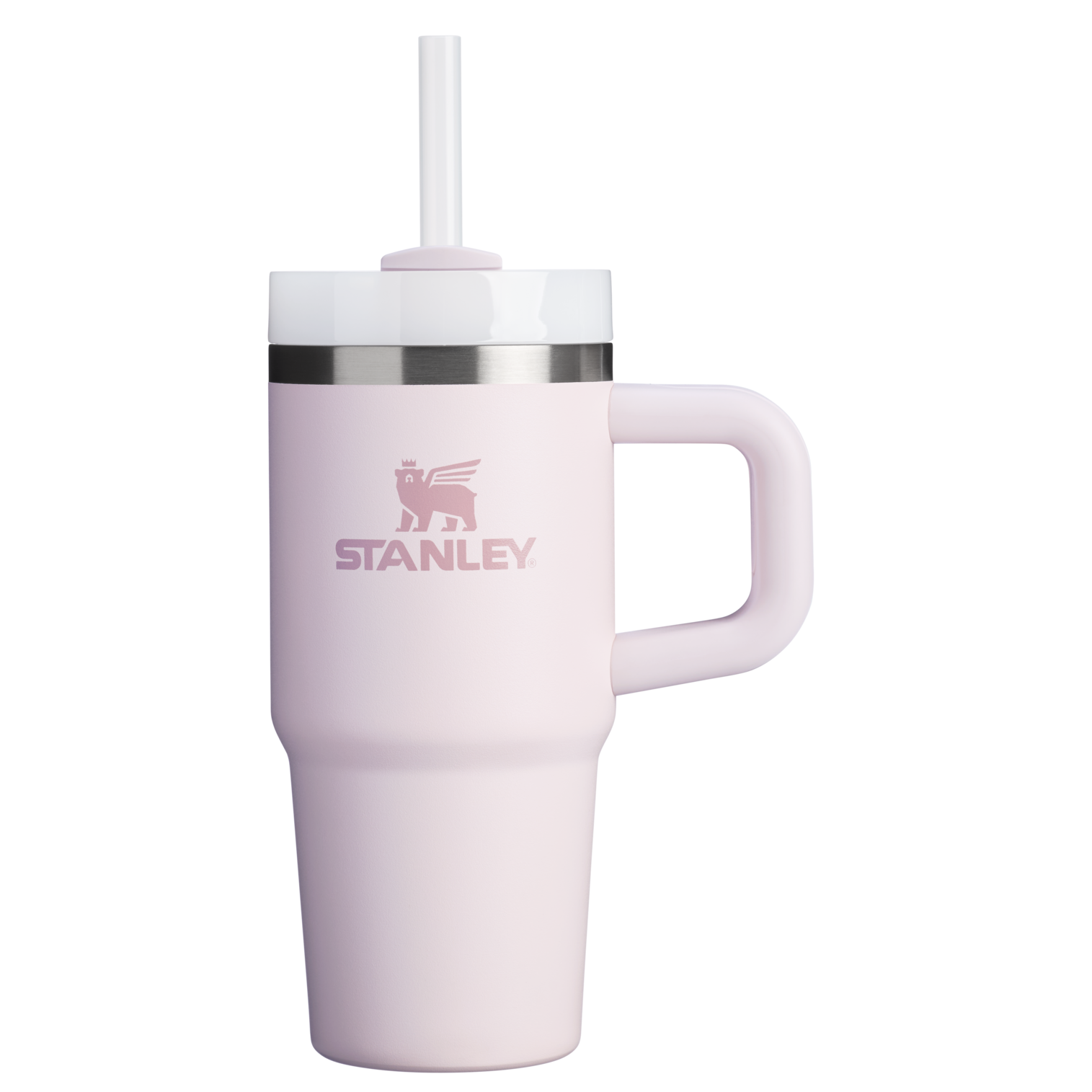 Insulated Travel The Quencher H2.O Flowstate Tumbler | Stanley Create D291F - Double-Wall Vacuum Insulated Travel Tumbler with Straw - Rose Quartz 2.0