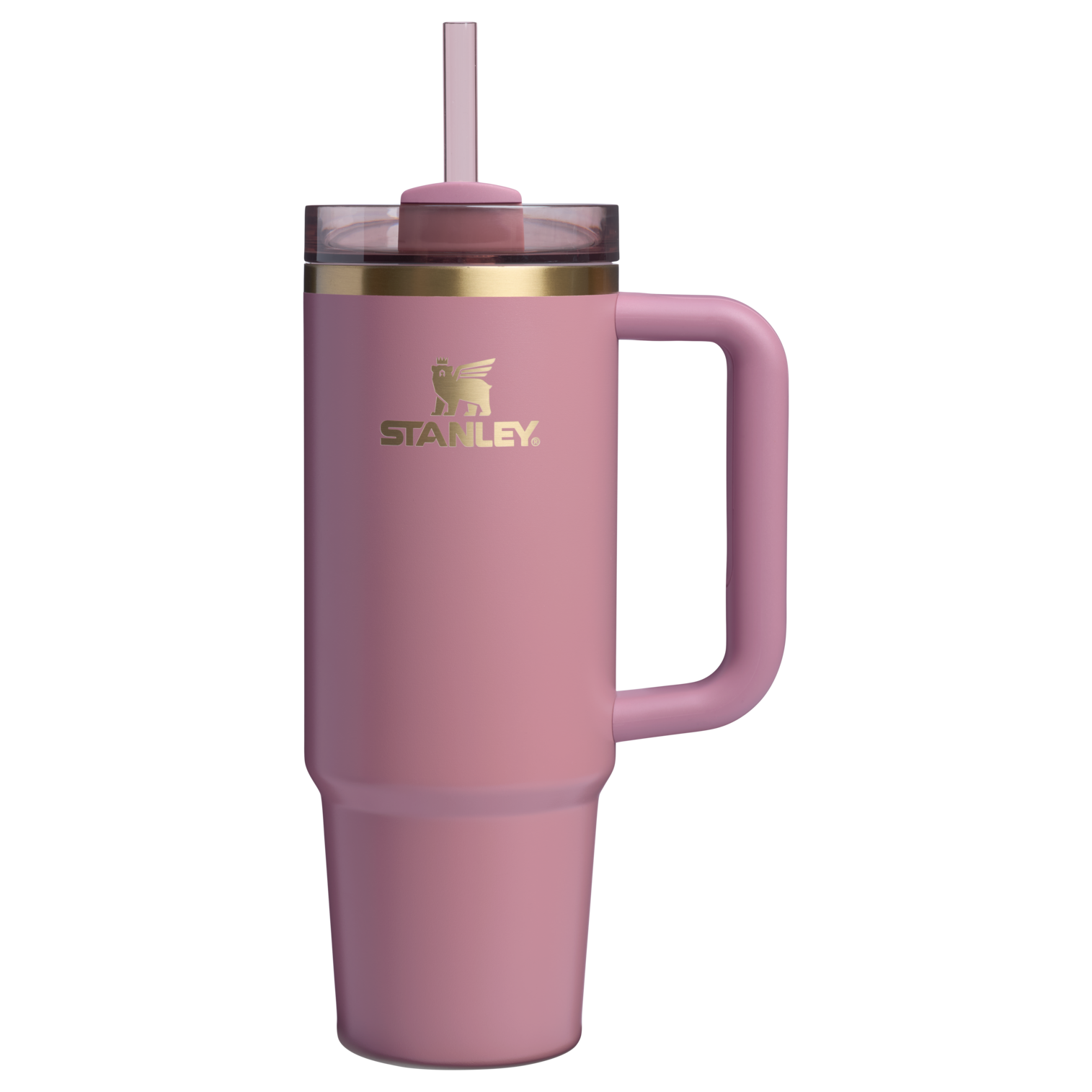 Splash-Resistant FlowState The Quencher H2.0 Flowstate Tumbler | Stanley Create D331C - Double-Wall Vacuum Insulated Travel Tumbler with Straw Detail
