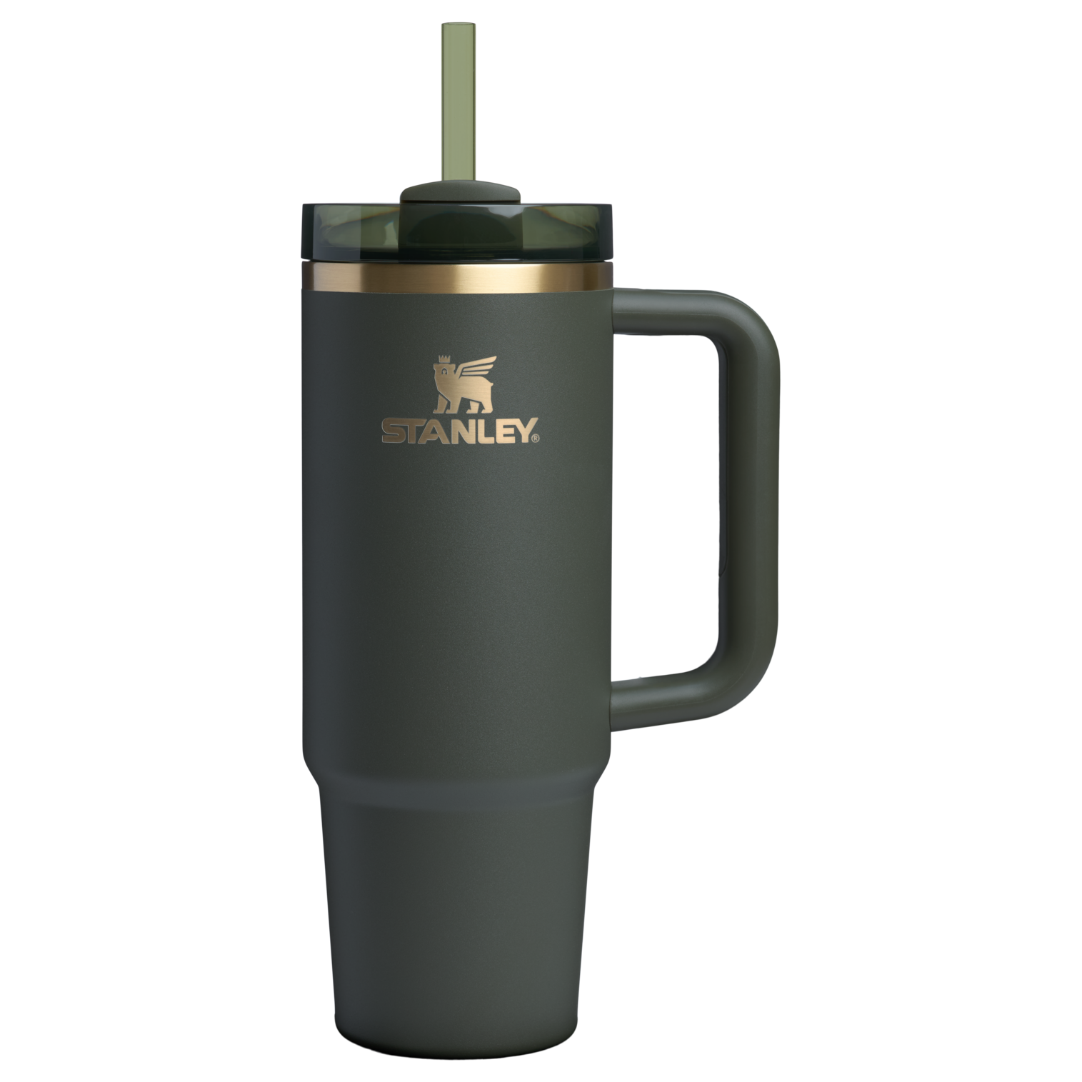 Splash-Resistant FlowState The Quencher H2.0 Flowstate Tumbler | Stanley Create D331C - Double-Wall Vacuum Insulated Travel Tumbler with Straw Detail