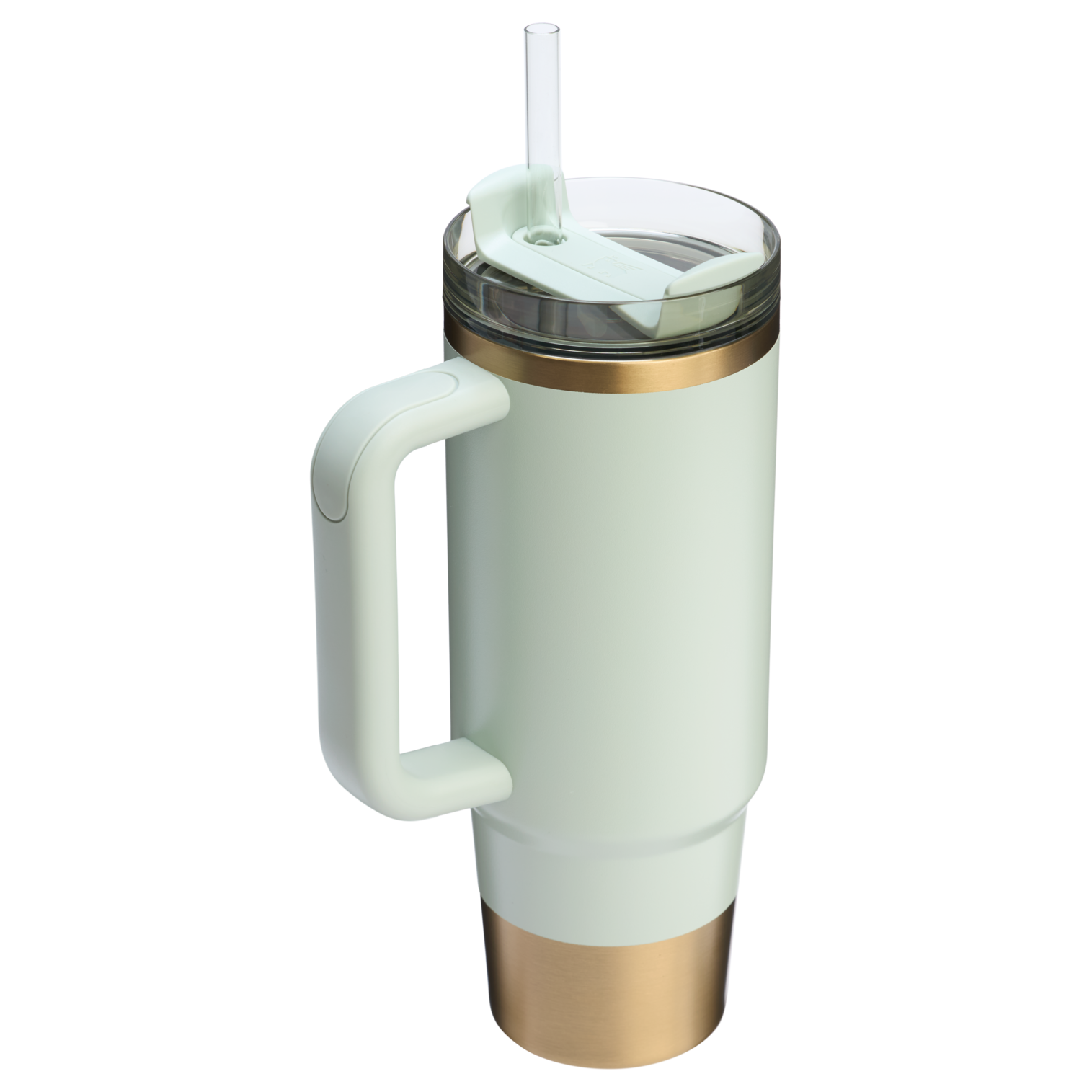 Splash-Resistant FlowState The Quencher H2.0 Flowstate Tumbler | Stanley Create D331C - Double-Wall Vacuum Insulated Travel Tumbler with Straw Detail