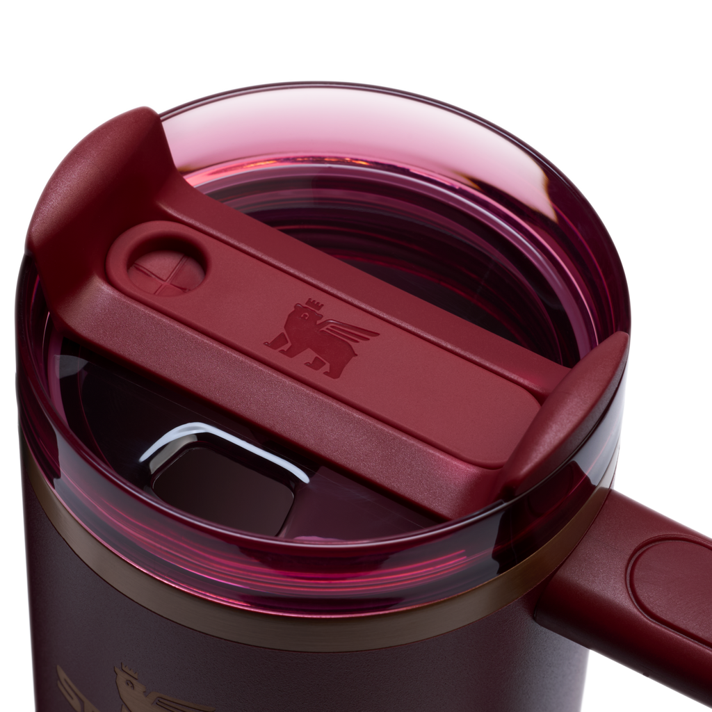 Splash-Resistant FlowState The Quencher H2.0 Flowstate Tumbler | Stanley Create D331C - Double-Wall Vacuum Insulated Travel Tumbler with Straw Detail