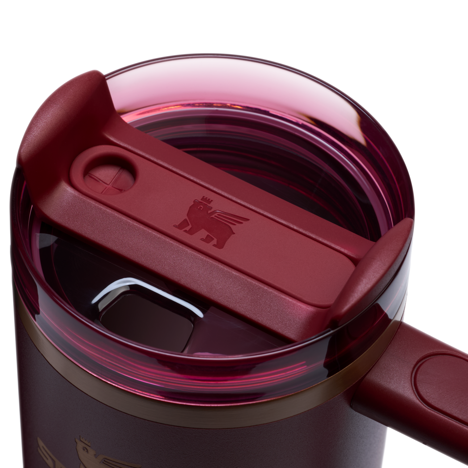 Splash-Resistant FlowState The Quencher H2.0 Flowstate Tumbler | Stanley Create D331C - Double-Wall Vacuum Insulated Travel Tumbler with Straw Detail