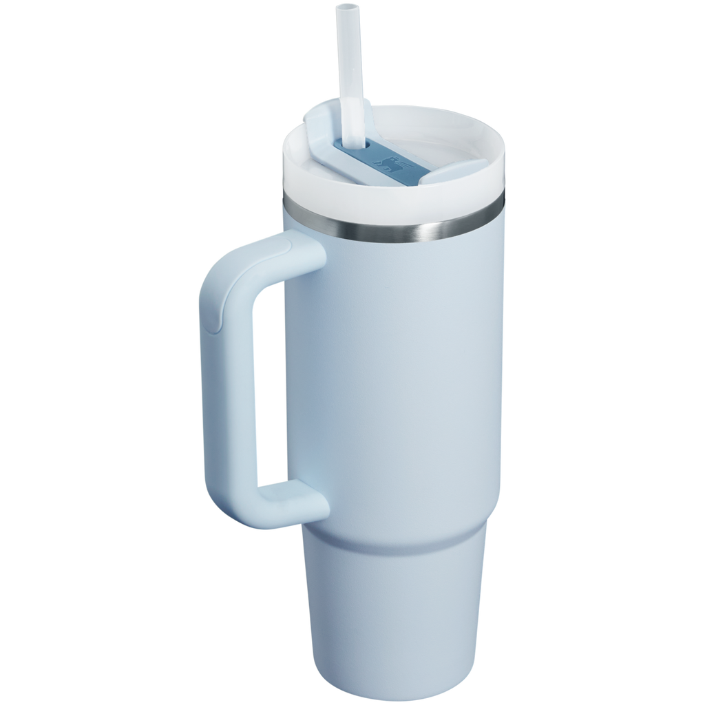 Splash-Resistant FlowState The Quencher H2.0 Flowstate Tumbler | Stanley Create D331C - Double-Wall Vacuum Insulated Travel Tumbler with Straw Detail