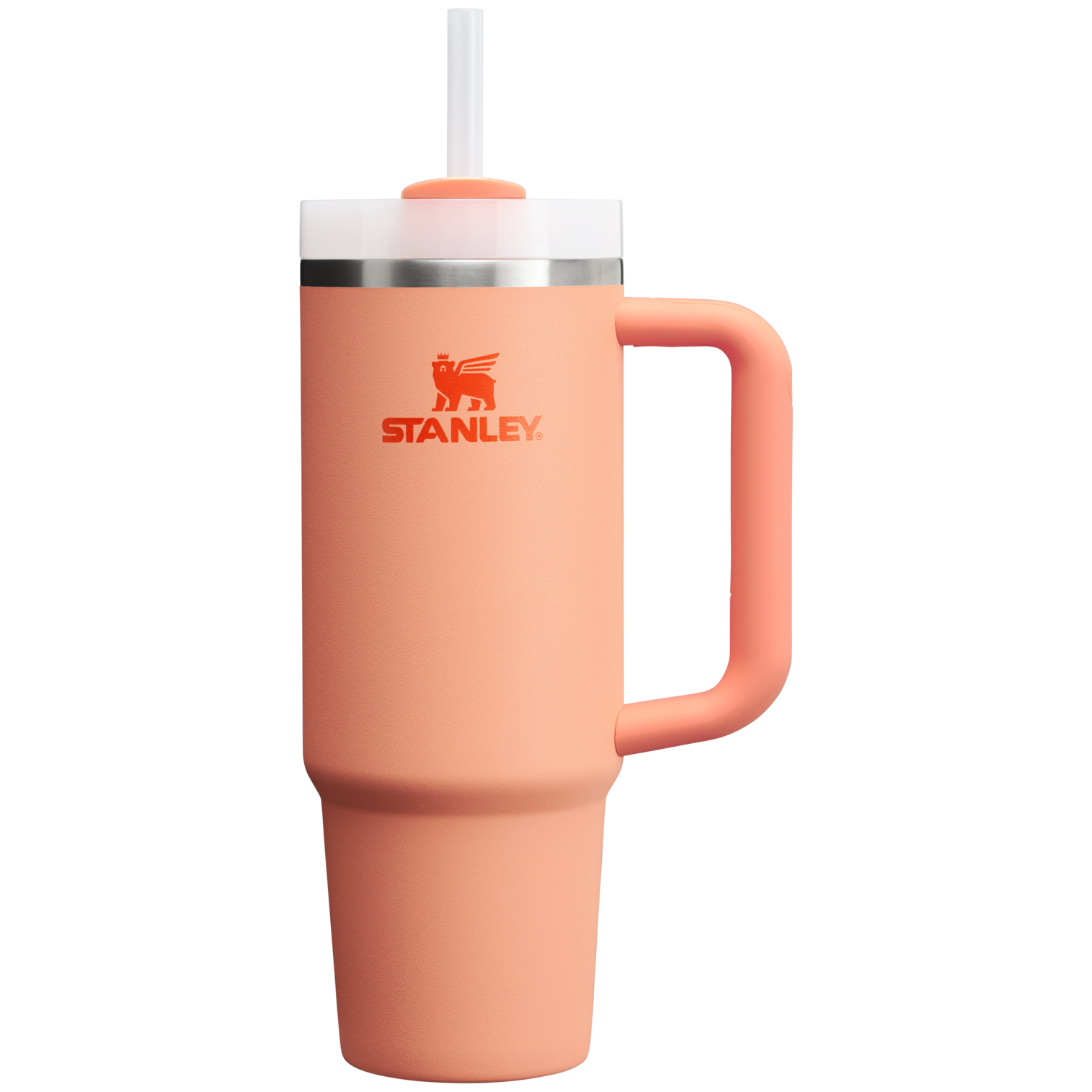 Splash-Resistant FlowState The Quencher H2.0 Flowstate Tumbler | Stanley Create D331C - Double-Wall Vacuum Insulated Travel Tumbler with Straw Detail