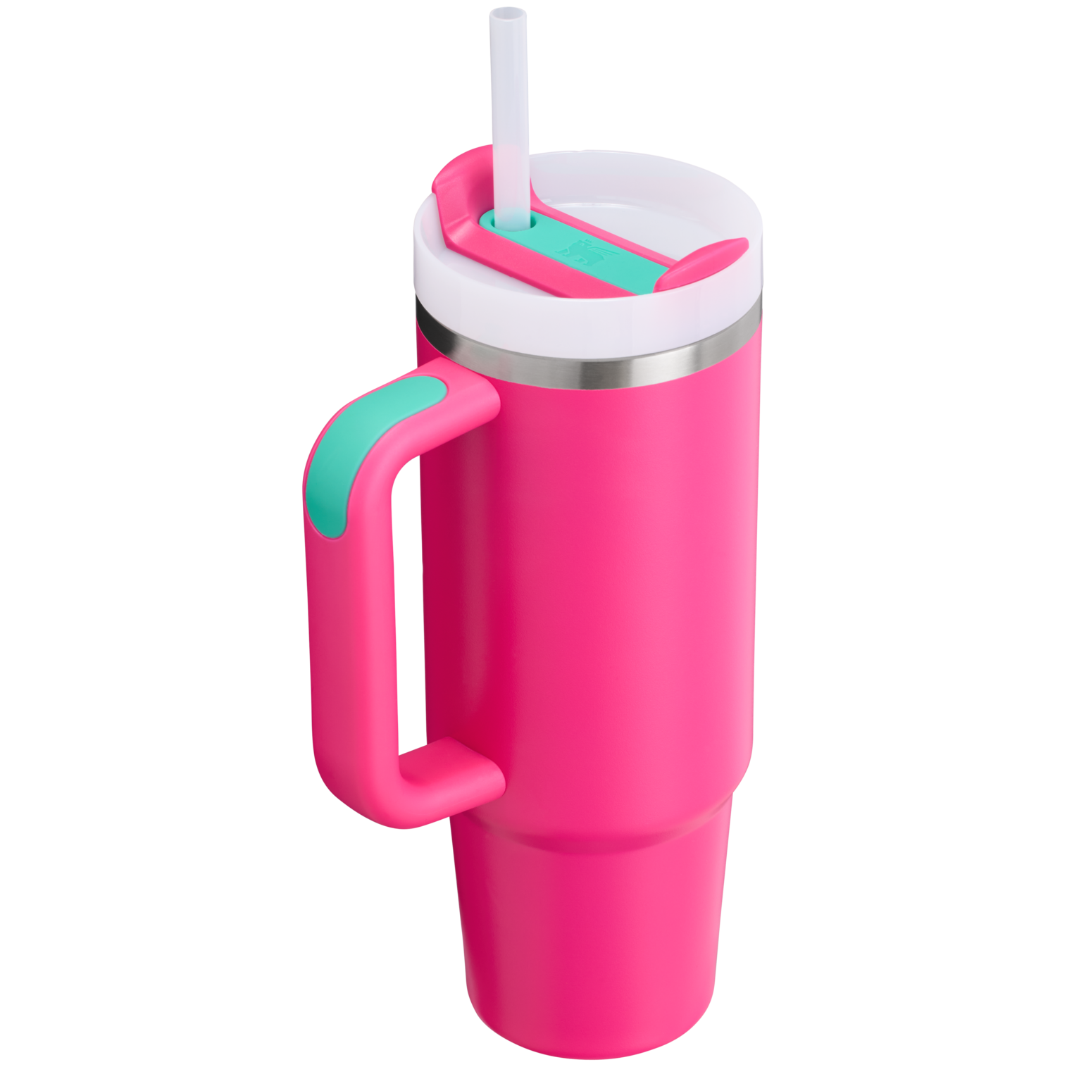 Splash-Resistant FlowState The Quencher H2.0 Flowstate Tumbler | Stanley Create D331C - Double-Wall Vacuum Insulated Travel Tumbler with Straw Detail
