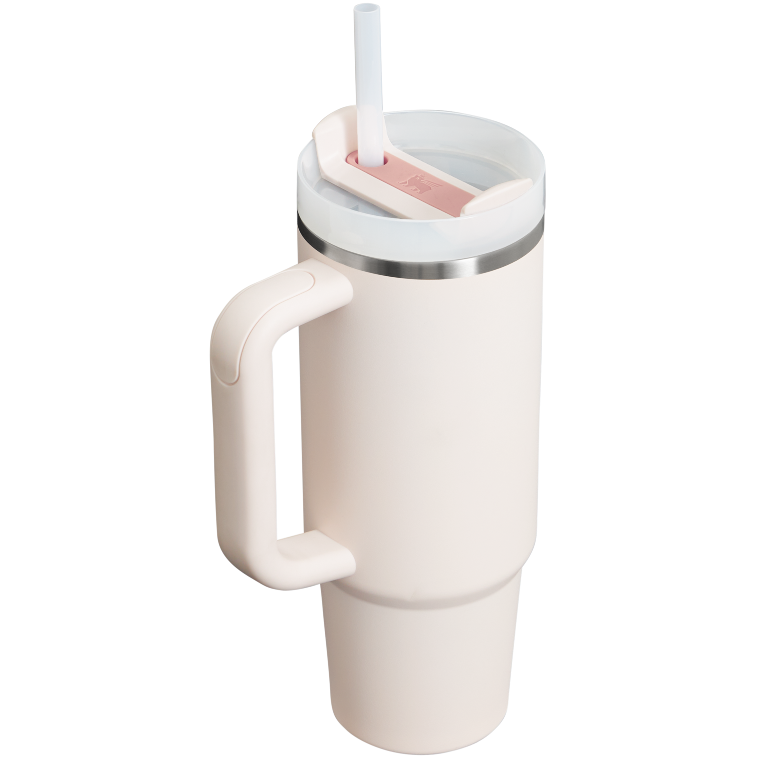 Splash-Resistant FlowState The Quencher H2.0 Flowstate Tumbler | Stanley Create D331C - Double-Wall Vacuum Insulated Travel Tumbler with Straw Detail
