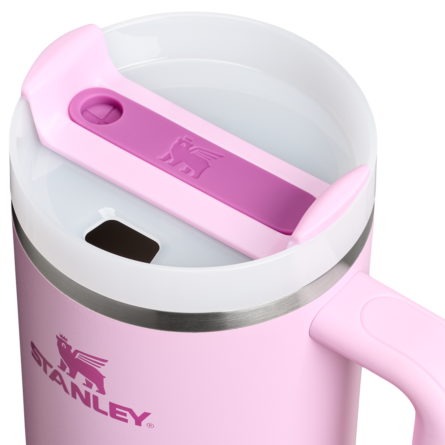 Double-Wall Vacuum The Quencher H2.0 Flowstate Tumbler  | Stanley Create D332L - FlowState 3-Position Lid Insulated Travel Mug Detail