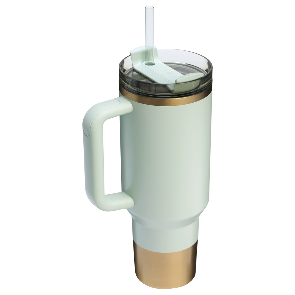 Double-Wall Vacuum The Quencher H2.0 Flowstate Tumbler  | Stanley Create D332L - FlowState 3-Position Lid Insulated Travel Mug Detail