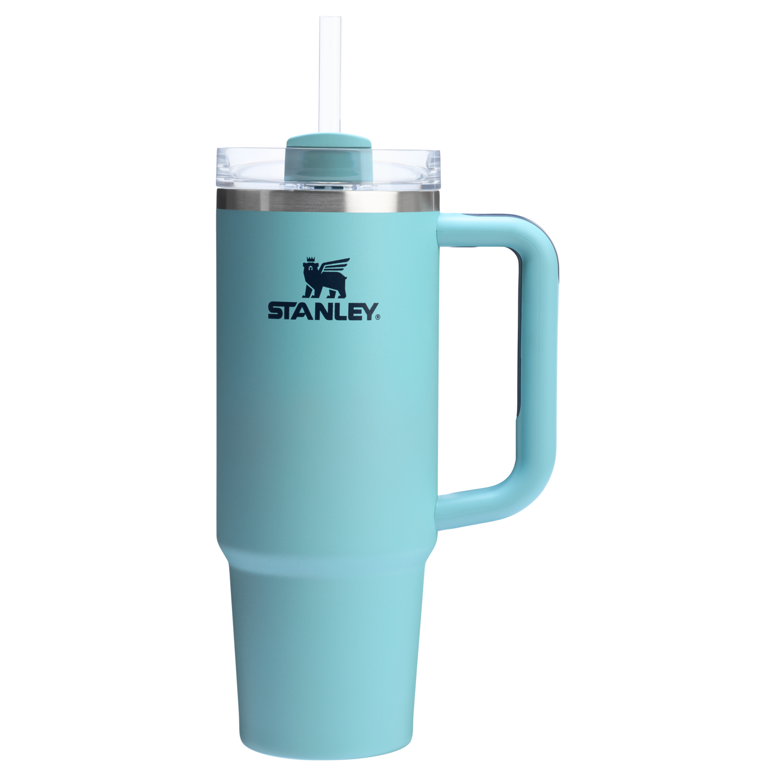 Splash-Resistant FlowState The Quencher H2.0 Flowstate Tumbler | Stanley Create D331C - Double-Wall Vacuum Insulated Travel Tumbler with Straw Detail