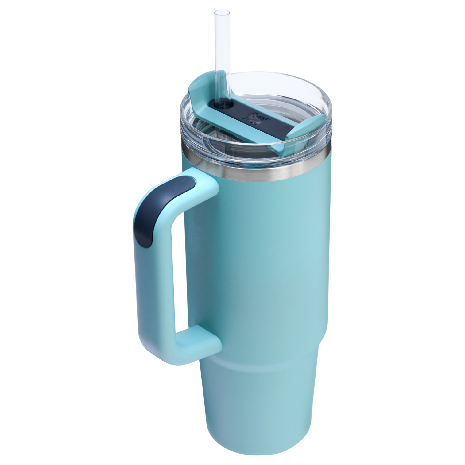 Splash-Resistant FlowState The Quencher H2.0 Flowstate Tumbler | Stanley Create D331C - Double-Wall Vacuum Insulated Travel Tumbler with Straw Detail