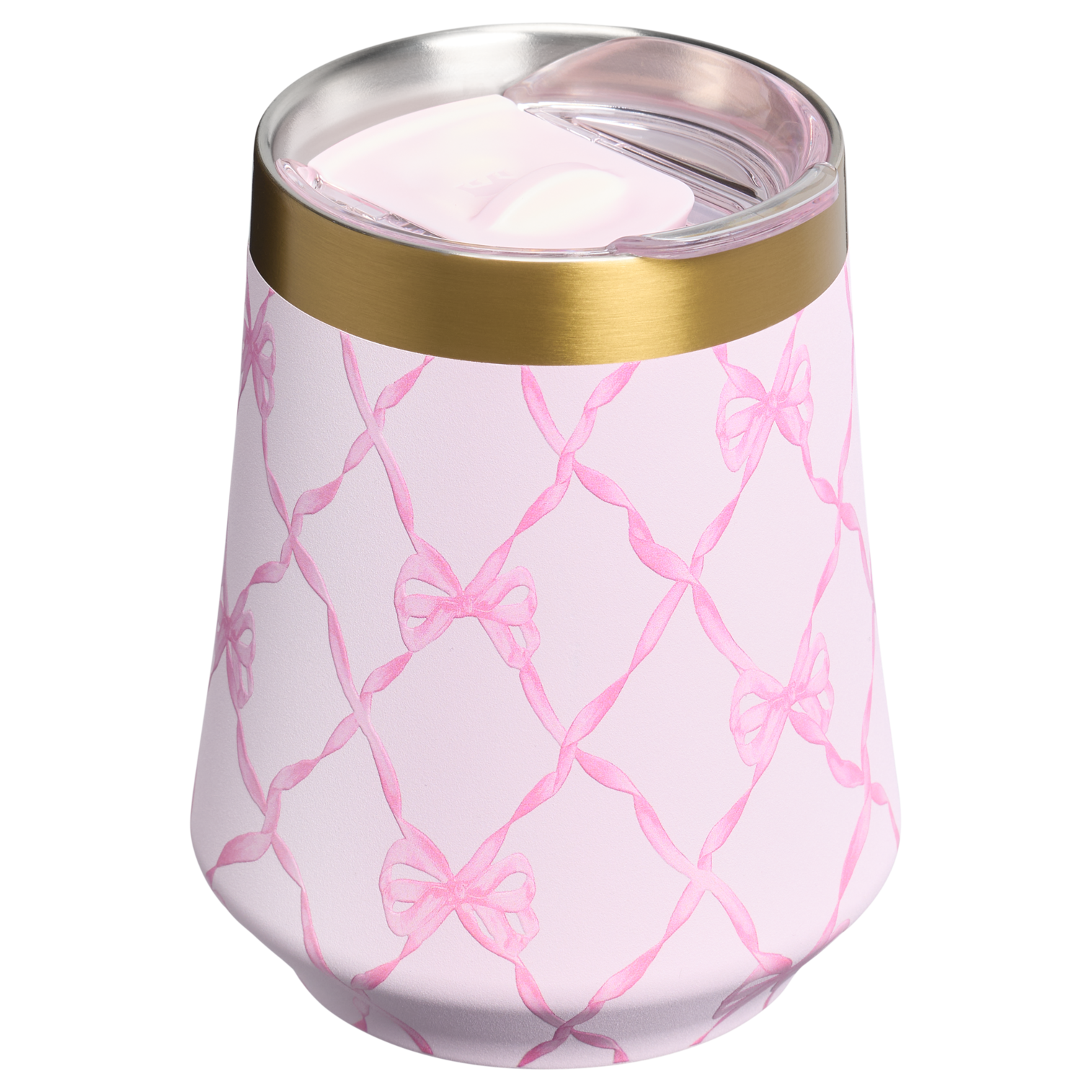 Premium Matte Stanley 1913 x LoveShackFancy Holiday Reserve Wine Tumbler D367F - Shatterproof Flavor-Preserving Cocktail Tumbler with Lid Detail