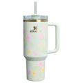 Splash-Resistant FlowState The Easter Quencher H2.0 Flowstate Tumbler D256K - FlowState 3-Position Lid Insulated Travel Mug - Spring Blossoms