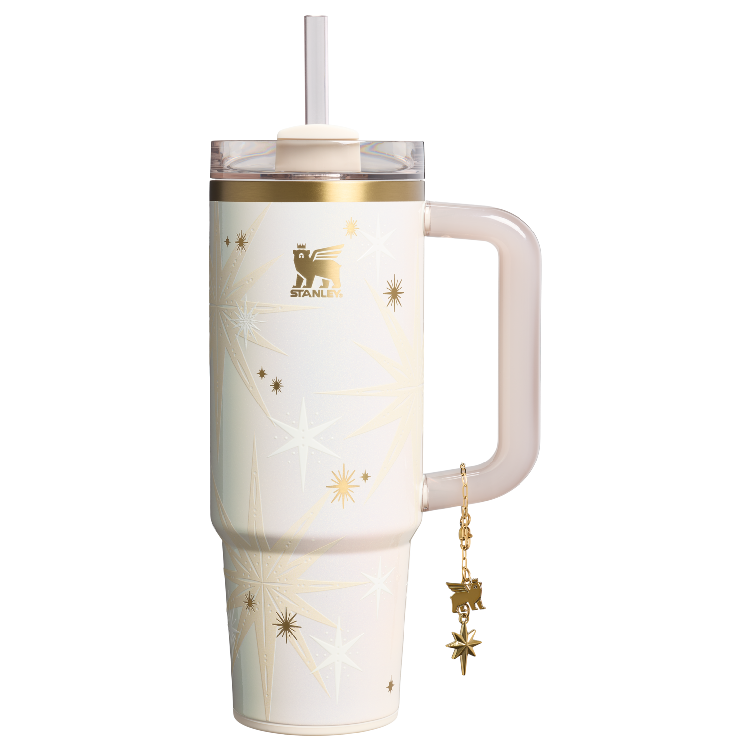 Splash-Resistant FlowState The Quencher Luxe H2.0 Flowstate Tumbler D209D - Premium Stainless Steel Straw Cup for All-Day Hydration - Starlight Shimmer